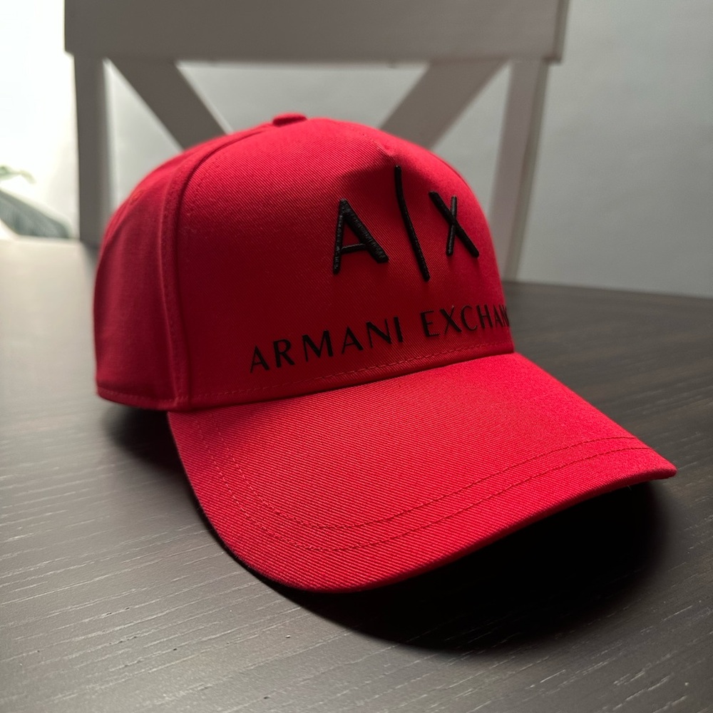 Armani Exchange Red Baseball Hat